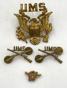 3 UMS and 1 USNR Military Pins and Badges