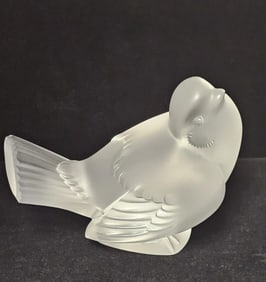 Lalique France Crystal Bird Sculpture