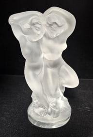 Lalique Art Glass Aphrodite and Pan Sculptor