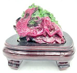 Hand Carve Indian Ruby Natural Untreated Sculpture