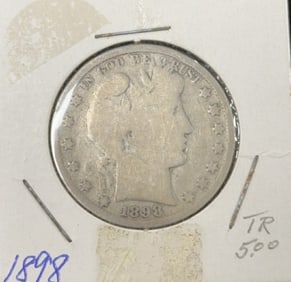 1898 Barber Half Dollar Coin