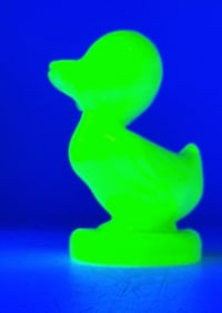 Debbie Duck Yellow Vaseline Glass