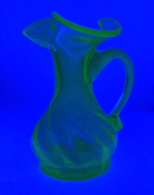 Vaseline Glass Pitcher
