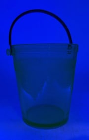 Etched Depression Glass Ice Bucket