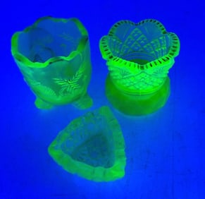 Three Toothpick Holders Depression Glass