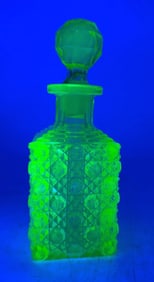 Yellow Depression Glass Decanter