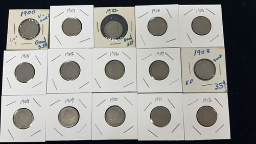 15 Liberty Head Nickels