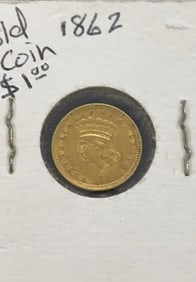 1862 One Dollar Gold Coin