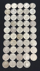 49 90% Silver Roosevelt Head Dimes