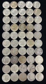 50 90% Silver Roosevelt DimeCoins