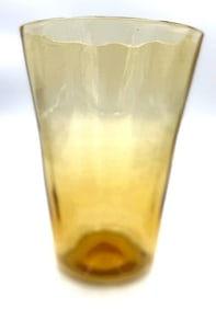 Vintage Amber Hand Blown Vase