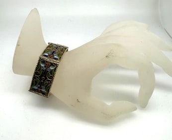 “1000?? Sterling Silver Panel Bracelet