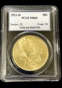 1921-D Morgan Silver Dollar Coin