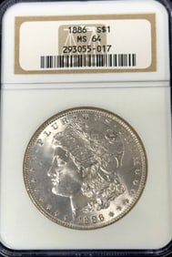 1886 Morgan Silver Dollar Coin