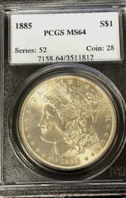 1885 Morgan Silver Dollar Coin