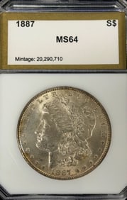 1887 Morgan Silver Dollar Coin
