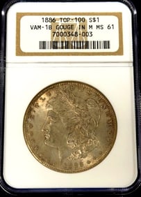 1886 Morgan Silver Dollar Coin