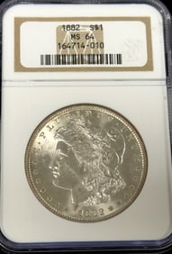 1882 Morgan Silver Dollar Coin