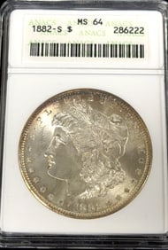 1882-S Morgan Silver Dollar Coin
