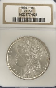 1898 Morgan Silver Dollar Coin