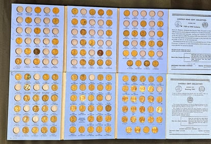 2 - Lincoln 1 Cent Books 1909-1940