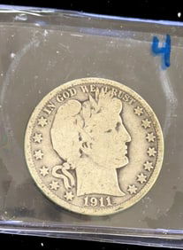 1911 Barber Half Dollar Coin
