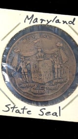 1890 Medal Knights Templar Maryland Commandery