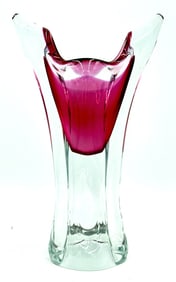 Josef Hospodka Chribska Bohemian Czech Glass Vase