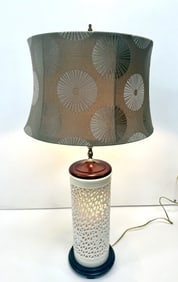 1950s Blanc De Chine Reticulated Porcelain Chinois