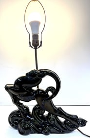 Mid Century Ceramic Gazelle Lamp