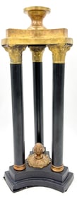 Empire Style Black and Brass Tripod Pedestal Base
