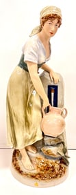 Royal Dux Bohemian Porcelain Woman at the Well Fig