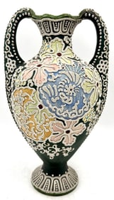 Japanese Style Moriage Amphora Vase