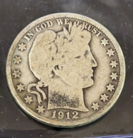1912 Barber Half Dollar Coin