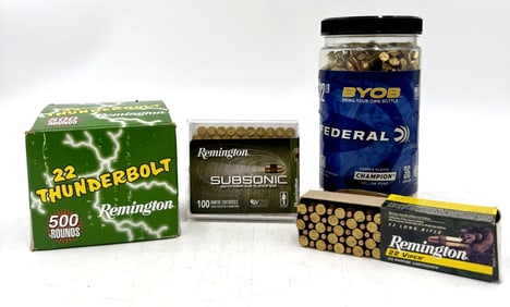 Collection of 1100 Rounds .22 Long Rifle Rimfire A