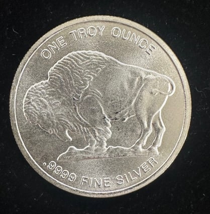1oz Buffalo Round .9999: 1 Troy ounce silver Buffalo Round .9999, see photos