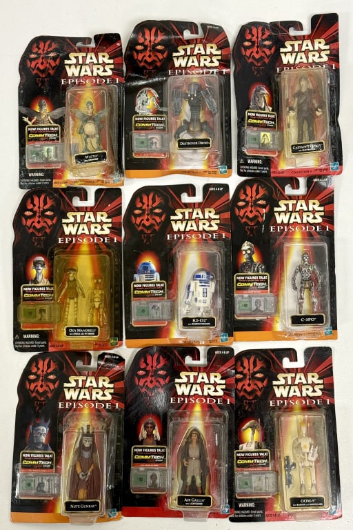 9 1998 Hasbro Star Wars Episode 1 Action Figures (1 of 5)