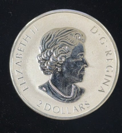 2018 Canadian 2 Dollar Silver Rounds: .75 oz. .999 fine silver, use photos for grading