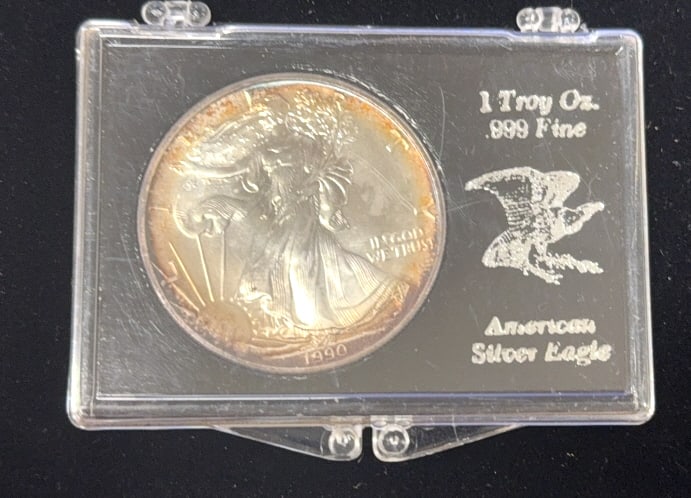 1990 American Silver Eagle Dollar Coin (1 of 2)