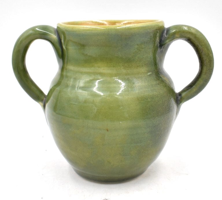 1987 Grady Ledbetter Green Glazed Stoneware Jar (1 of 3)