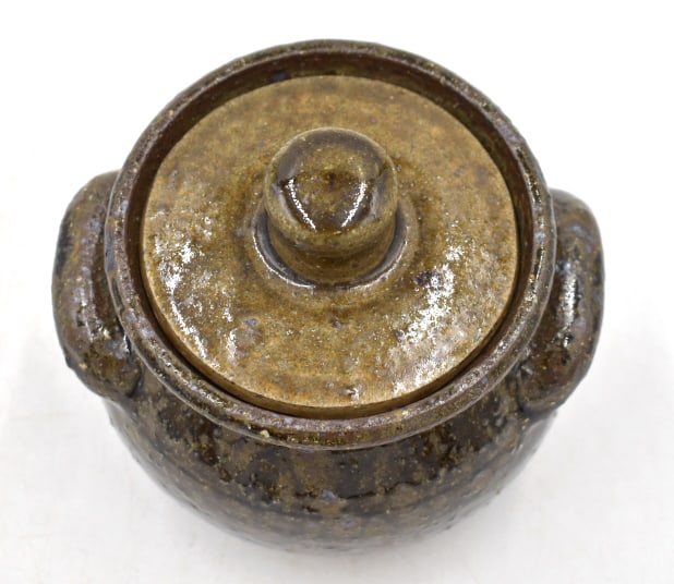 Lanier Meaders Double-Handled Lidded Bean Pot - 3