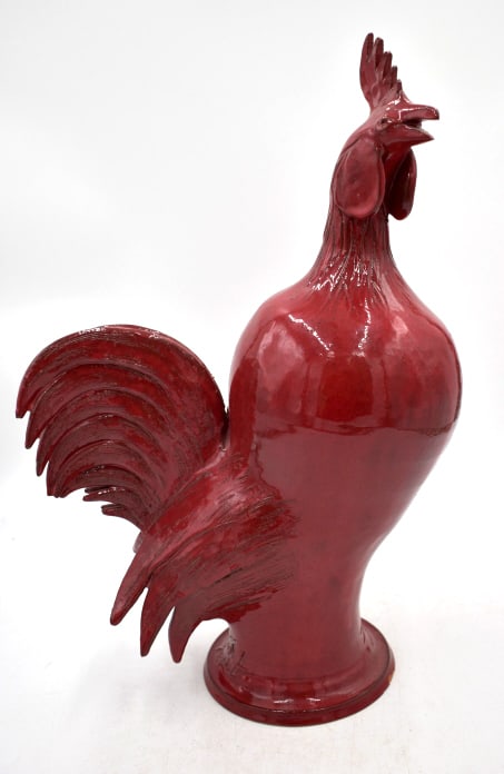 Charlie West Georgia Folk Art Rooster Sculpture (1 of 5)