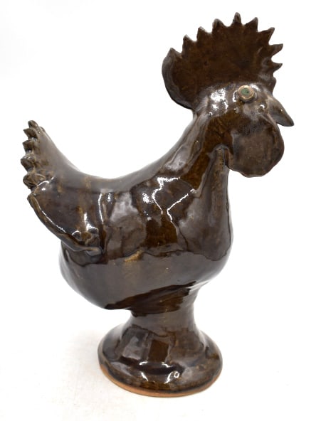 Reggie Meaders Brown Folk Art Rooster Sculpture (1 of 5)
