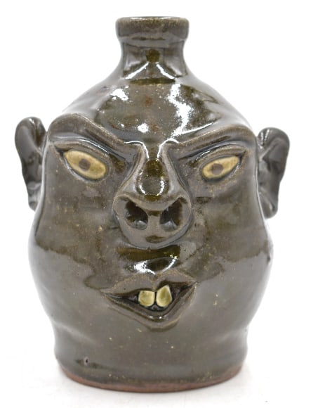 Joe Reinhardt Folk Art Pottery Face Jug (1 of 7)