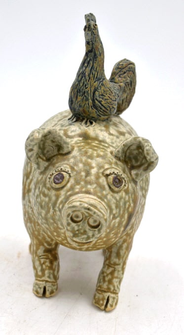 Rodney Leftwich Folk Art Pottery "Pisgah Pig" (1 of 5)