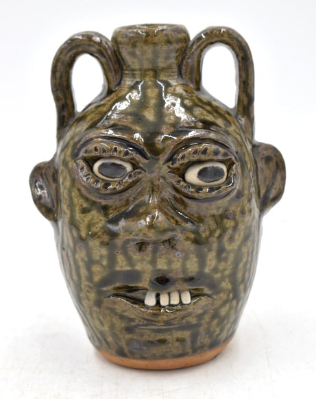 Cleater & Billie Meaders Folk Art Pottery Face Jug (1 of 5)