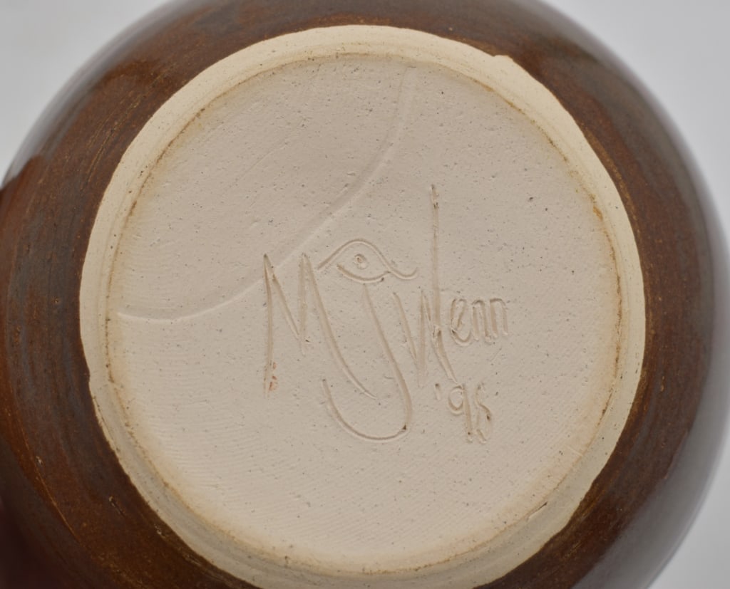 MJ Wenn Brown Devil Face Jug - 5