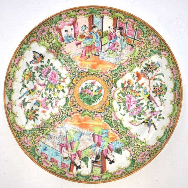 Japanese Handpainted Imari Bowl: 9.75 inches, unmarked, no damage, see photos