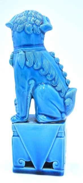 Blue Glazed Foo Dog - 3