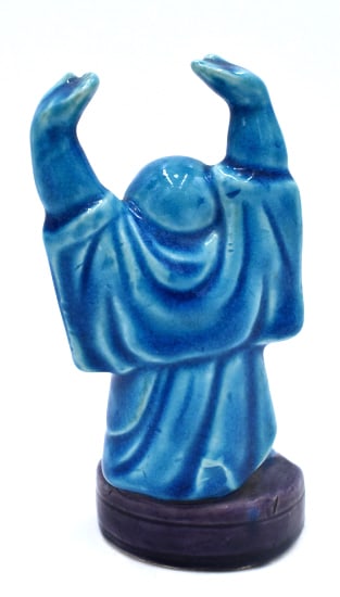 Blue Glazed Buddha Deity - 2